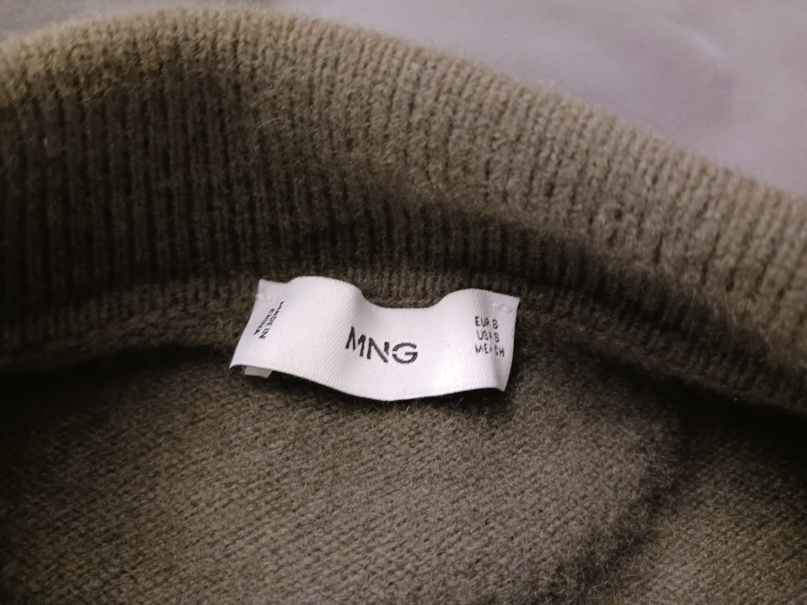 Mango Knit Wool-Blend Cardigan, Men's Small, Green - image 5