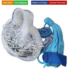 Cast Net with Lead Sinkers Fishing Throw Nets Hand Castnet Shrimp Bait Traps ...