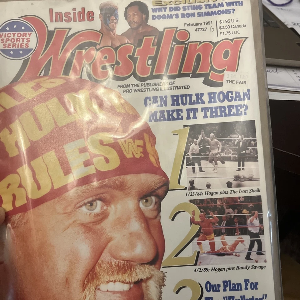 ЖУРНАЛ INSIDE WRESTLING | Февраль 1991 | WWF WWE NWA WCW | КОМБИНИРОВАННАЯ ДОСТАВКА! - Изображение 3 из 4