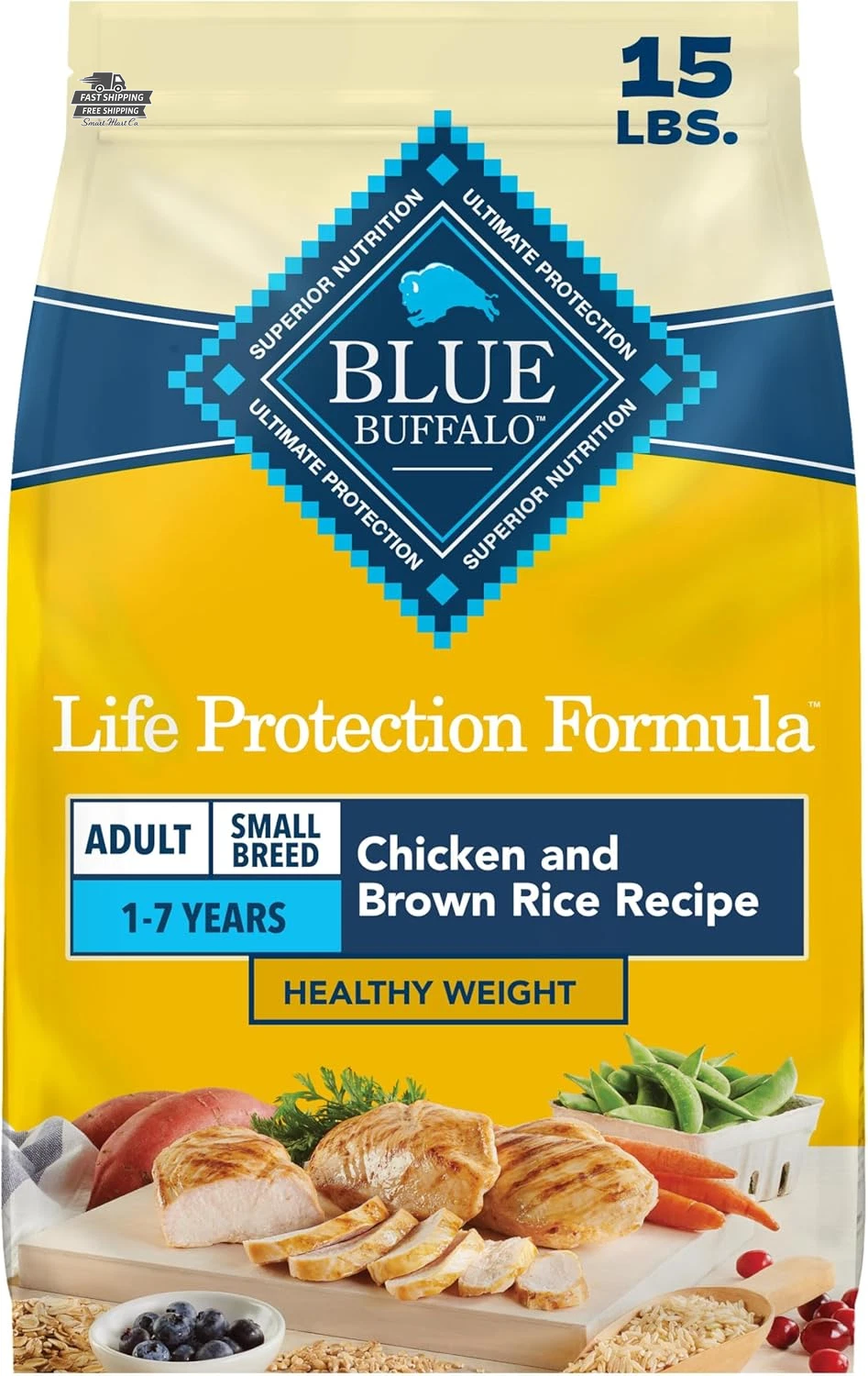 Blue Buffalo Healthy Weight Small Breed Dog Food 15lb