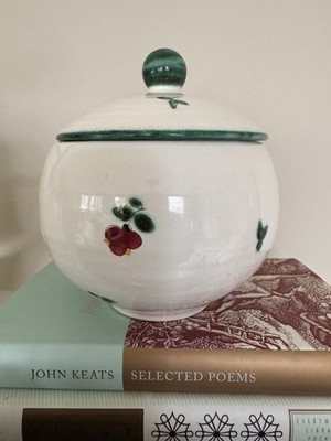 Gemundner Keramik Scattered Flowers A76 Sugar Bowl, Hand Painted in Austria