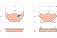 Trw BremsbeläGe Bremsbelagsatz BremsklöTze Cotec Hinten GDB3243