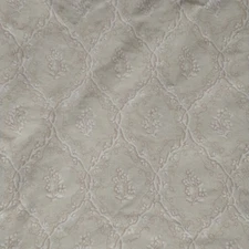 Frette Home Collection Flat Sheet Twin Size Beige Floral Geometric Cotton ITALY