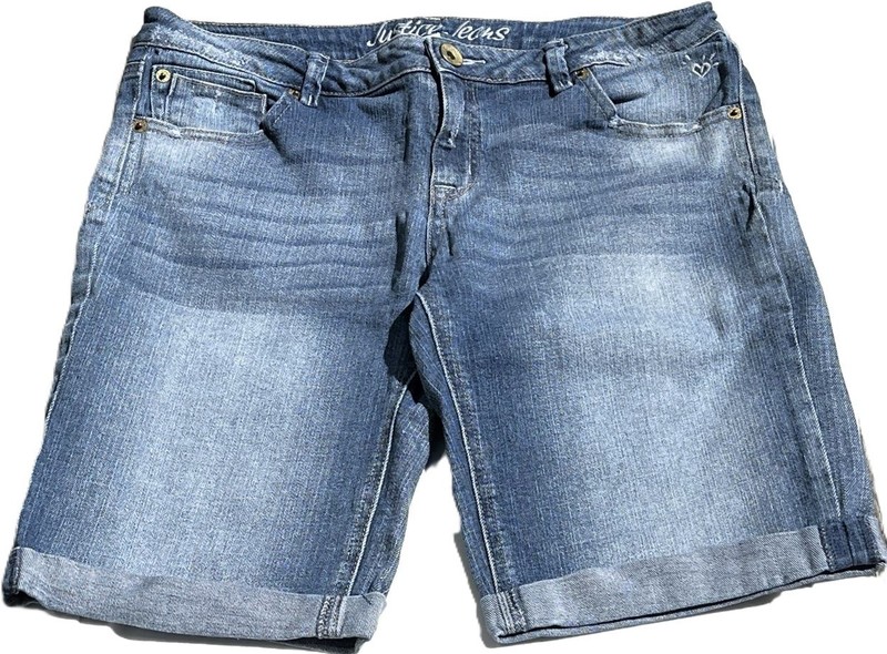 Justice Denim Jean Bermuda Shorts Size 16 1/2 Plus