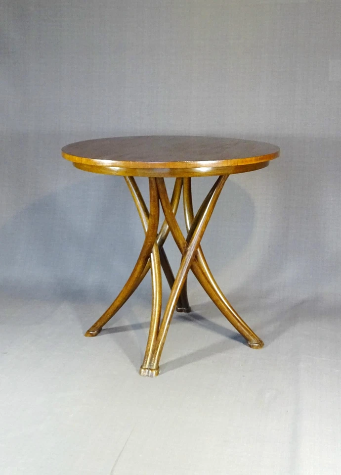 Table ronde Thonet N°14 vers 1895 -type Mikado- - Photo 2/4