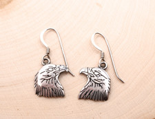 Vintage 1996 G&S Gordon & Smith 925 Sterling Silver Eagle Dangle Earrings