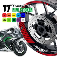 Red 17" Wheel Rim Stickers GP02 For Kawasaki ZX10RR Ninja 18 19 20 21 22 23 24