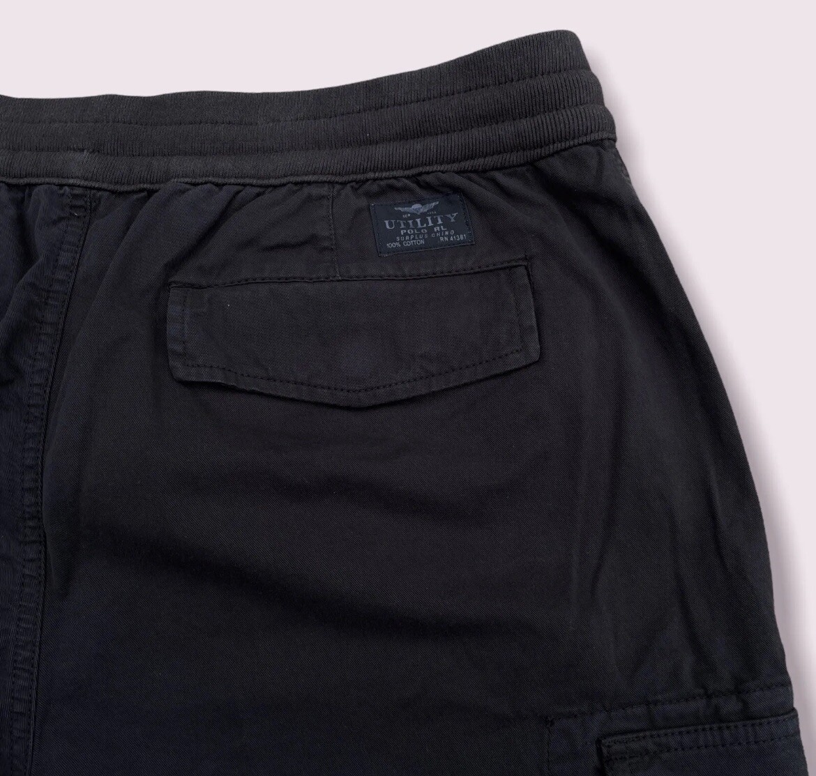 Polo Ralph Lauren Men's Washed Black Utility Surplus Chino