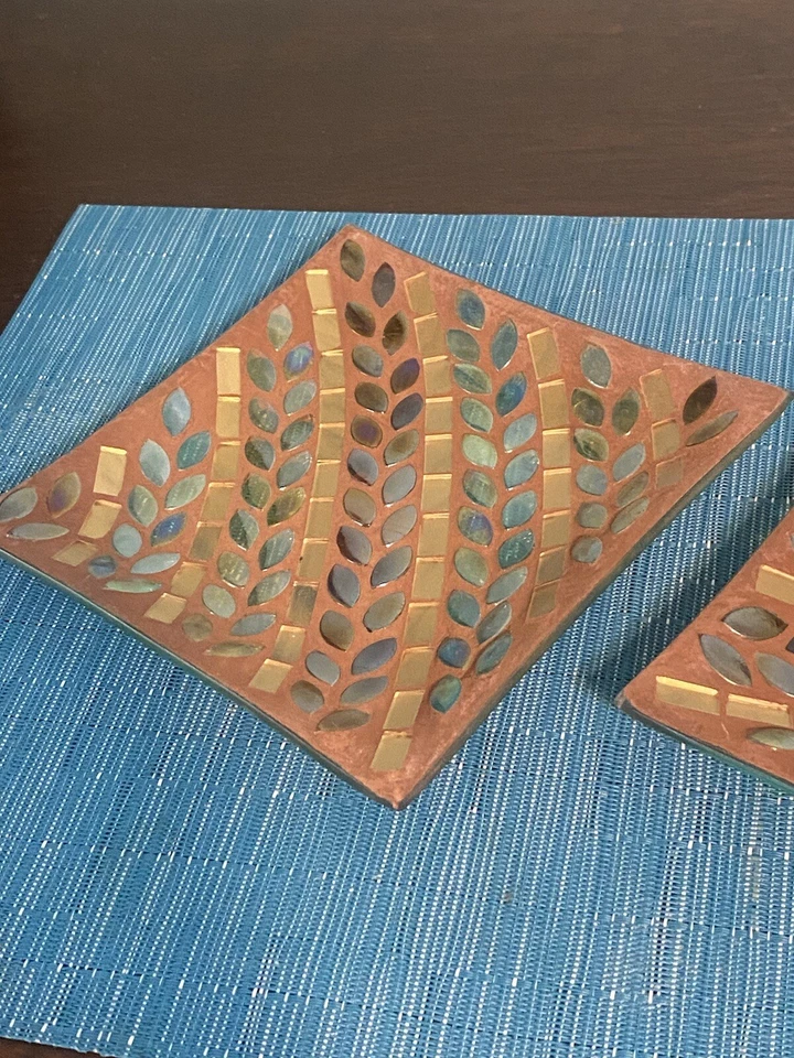 Yankee Candle Autumn Inspiration Lyrical Leaves Candle Plate/Trays (Pair) - Image 2 of 4