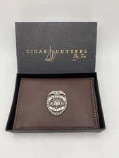 Cigar Cutters Leather Wallet “Protect And Serve” 