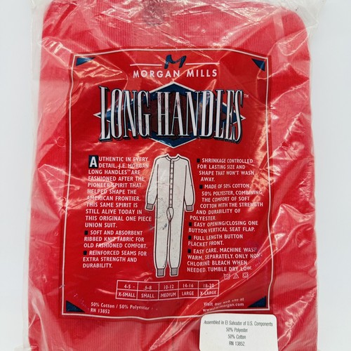 Vintage Morgan Mills The Original Long Handles One-Piece Unionsuit Boys L 14-16 - Picture 21 of 24
