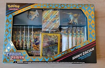 Pokemon Crown Zenith Premium Figure Collection Box - Set of 2 (Shiny  Zamazenta / Shiny Zacian)