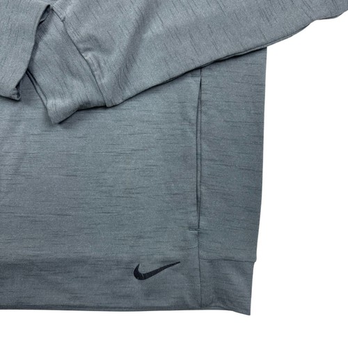 Nike Yoga Hoodie Mens S-Tall Gray Dri-Fit Training Lightweight Stretch DQ4886 - Picture 6 of 12
