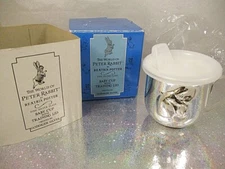 IOB Vtg 1993 Godinger Beatrix Potter Peter Rabbit Collection Baby Silverplate Tr