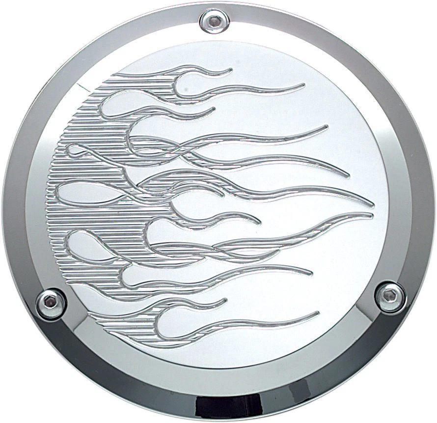 Cubierta Joker Machine Flame Derby 1984-98 Harley Big Twin cromada Foto 2 de 2