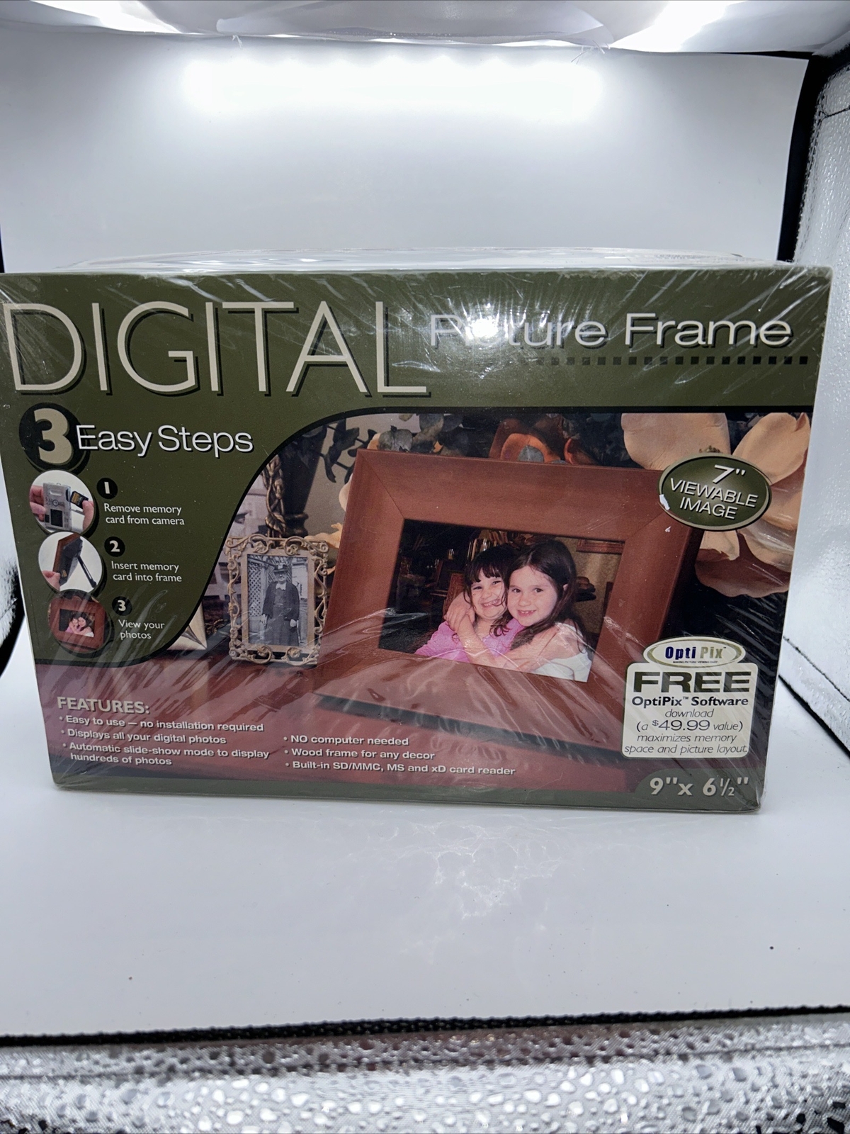 Smart Parts Digital Picture Frame store 3000 pics 7" viewable Display
