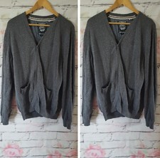 ST.GEORGE BY DUFFER,LARGE,MENS LONG SLEEVE JUMPER,FASTENING BUTTONS+POCKETS,GREY