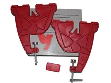 Ski Snowboard Vise Tuning Vise Ski Snowboard Tune vise set Pair Red + wax New 