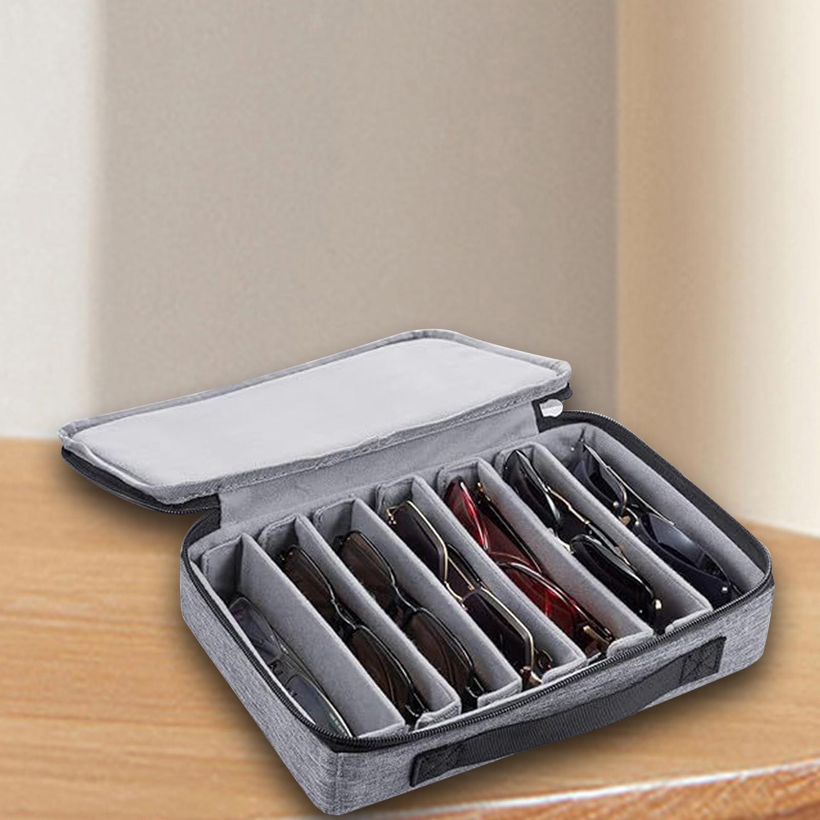 Portable Sunglasses and Watch Organizer Case for Easy Travel Storage  -image