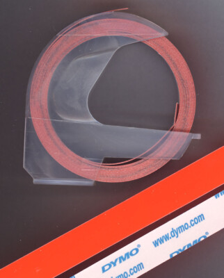 3x DYMO Prägebänder 9mm X 2m Orange Schriftbänder Embossing Tape