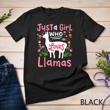 Llama Just a Girl Who Loves Llamas Llama Lover Gift Unisex T-shirt