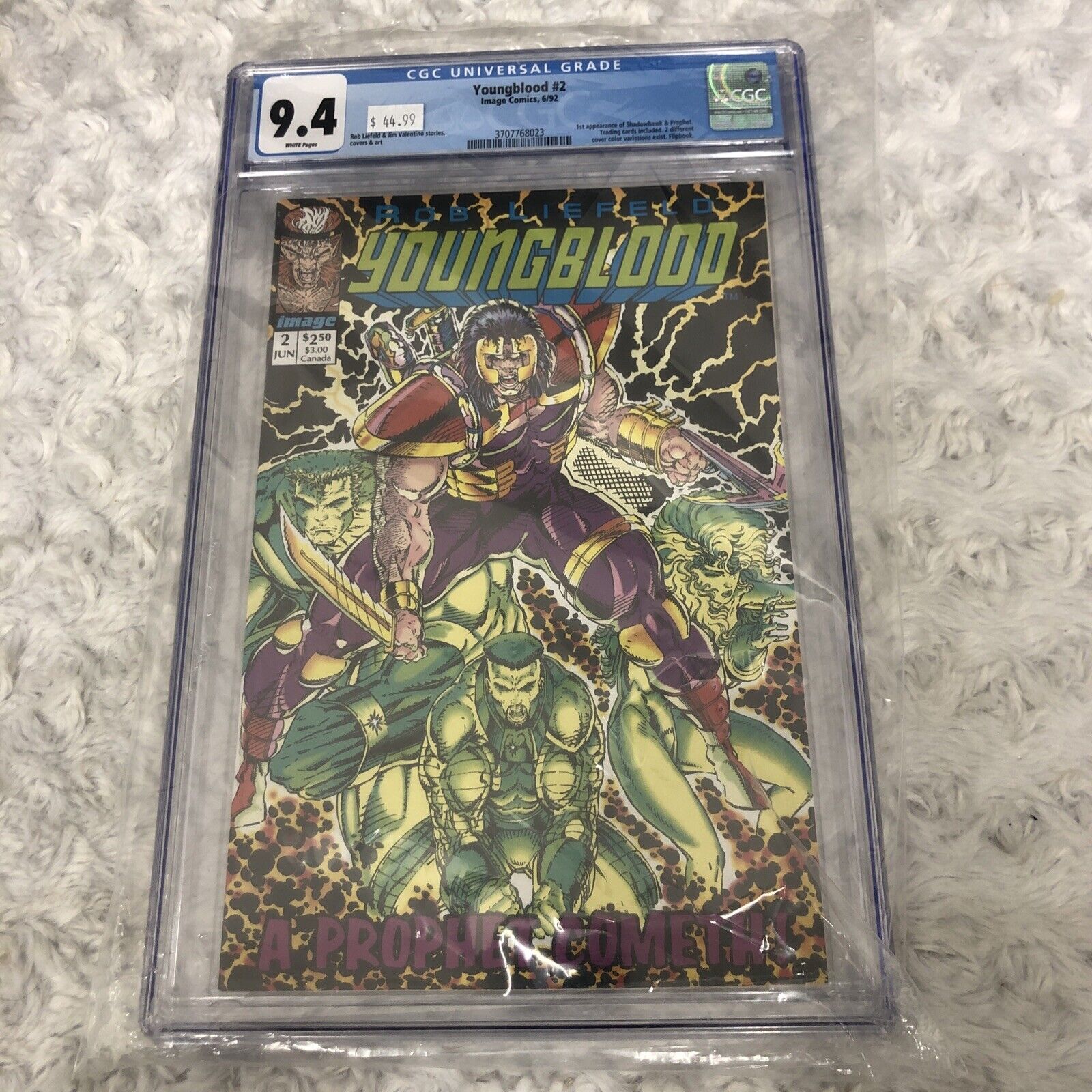 YOUNGBLOOD # 2 First 1st PROPHET & ShadowHawk CGC 9.4 iMage 1992 Liefeld Green
