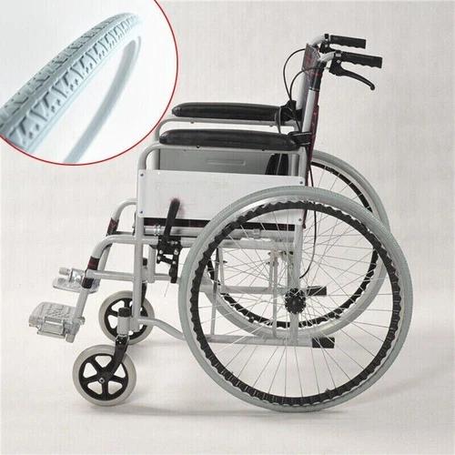 Grey Wheelchair Solid Tyre 24x1 3/8 inch F19