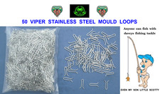 50 ANSE STAMPO A SFERA IN ACCIAIO INOX VIPERA PESCA MARE ATTREZZATURA PIOMBO PESO OCCHI