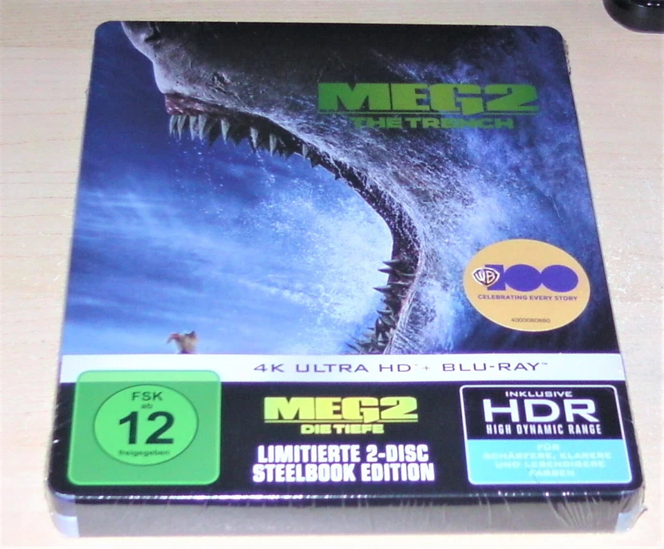 MEG 2 THE TRENCH / DIE TIEFE 4K BLU RAY + BLU RAY LIMITIERTE STEELBOOK NEU & OVP - Bild 3 von 4