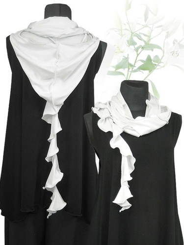 PoCo DeSiGn Lagenlook Jersey Capuchon Cremallera Capucha Bufanda Blanco Negro Gris ❹Fb - Imagen 11 de 31