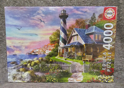 Educa 4000 Teile Puzzle Leuchtturm in Rock Bay von Dominic Davison Rarität