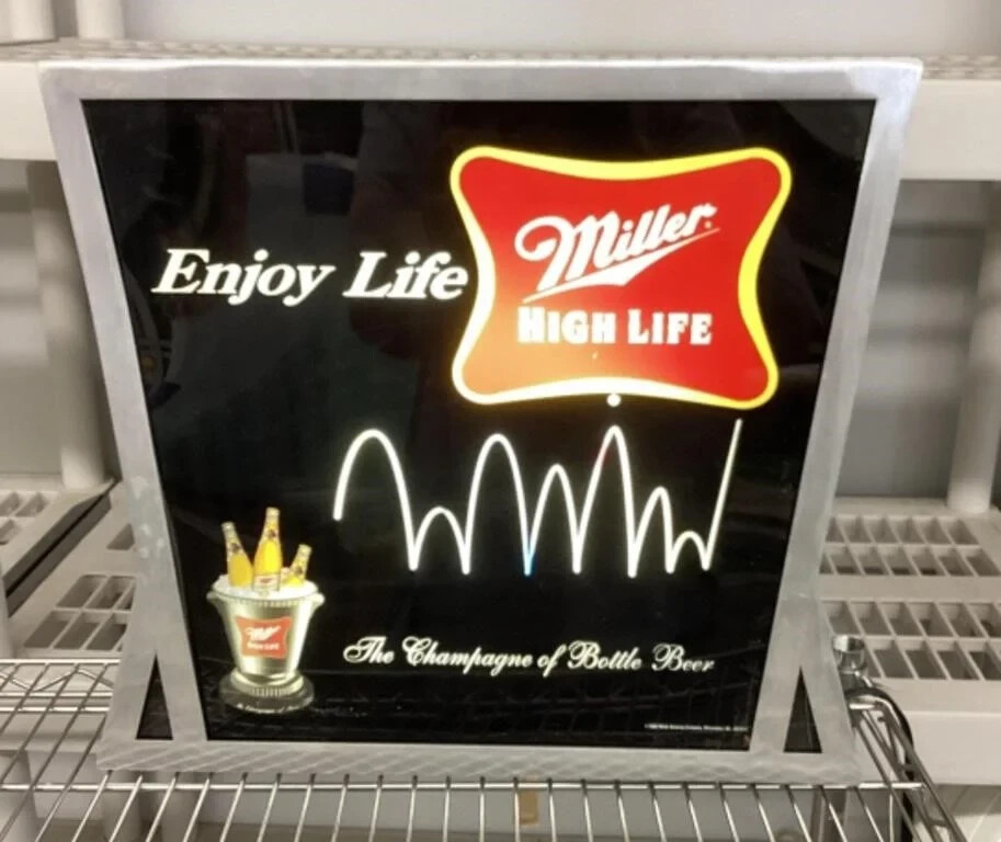 ヴィンテージ Miller high life バウンスボールモーションサイン 2003 Miller HIGH LIFE Bouncing Ball Motion Light Sign