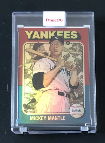 2021 TOPPS PROJECT 70 #371 MICKEY MANTLE FOIL 67/70 by Quiccs 1975 YANKEES