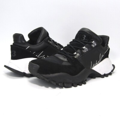 【最高デザイン】Y-3 ワイスリー Kyoi Trail スニーカー レザー 黒 Adidas Y-3 Kyoi Trail Runner Mens Sneakers Black US 9 Used F