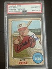 Pete Rose Signed 1968 Topps #230 Baseball Card Reds Autograph PSA/DNA GEM MINT10