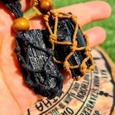 Stunning Raw Black Tourmaline piece with cage for protection, grounding, removes