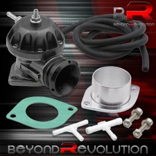Universal Turbo Charger 40mm Blow Off Valve Bov Black + Flange Kit