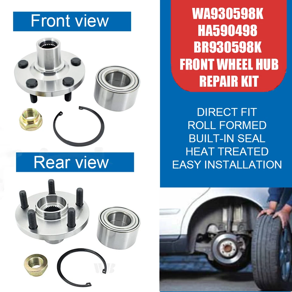 2PCS Front Wheel Hub Repair Kit For Toyota Corolla Celica Matrix/Pontiac Vibe Foto 2 de 4