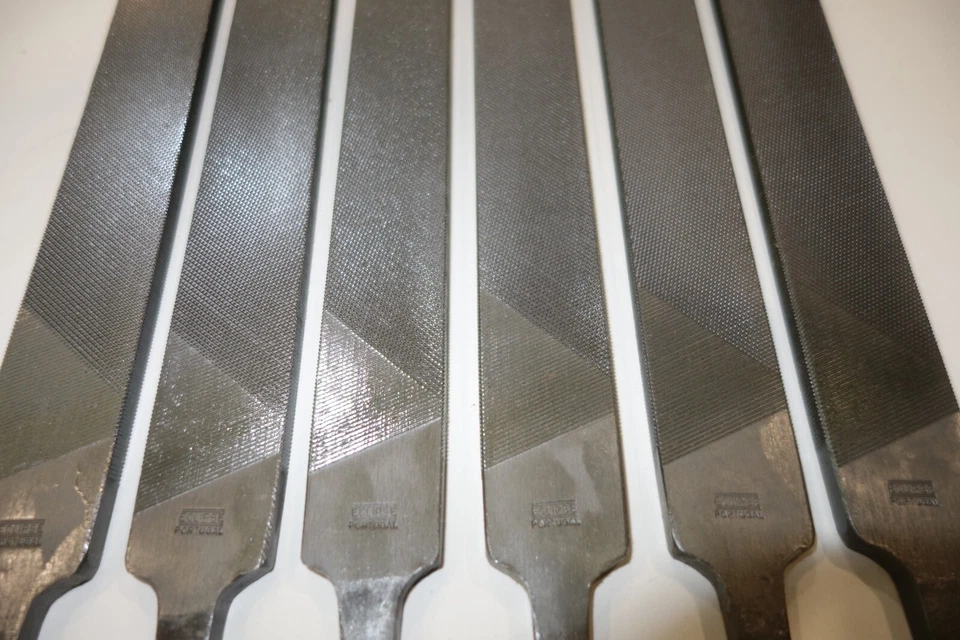 6 x Vintage Eclipse 1017 Flat 2nd Cut Hand File LARGE 12" Files - Image 2 of 4