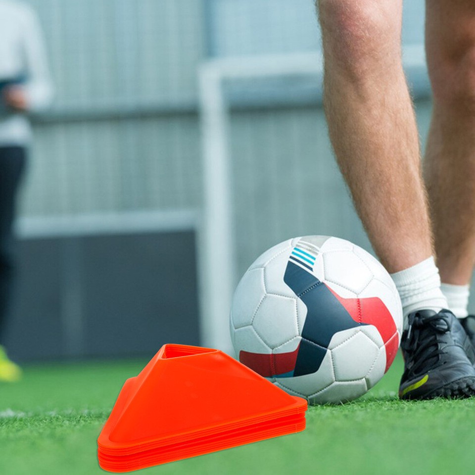 10pcs Professional Football Cones Portable Agility Cones Training Disc