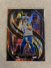 2024 Panini Select - Premier Level Matthew Stafford #182 Black & Red Shock Prizm