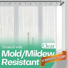 Clear Shower Curtain Liner with 3 Magnets, 72x72 Premium Flexible St