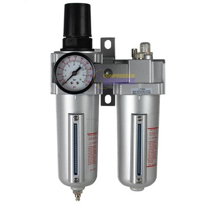3/4'' Compressed Air Moisture Filter Regulator Oiler Separator Lubricator Combo