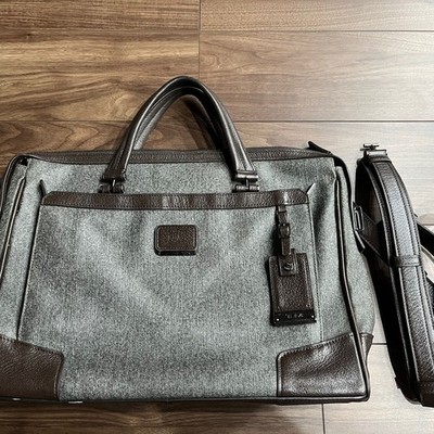 TUMI Astor Slim Zip Top Businesstasche grau gebraucht mit Schultergurt