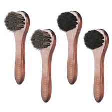 Horsehair Shoe Polish Applicator 4 Polishing dauber brushes, Brown black
