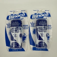 2 Binaca FASTblast Breath Spray - Peppermint 0.5oz USA SEALED