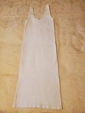 Guess by Marciano Women's White Ribbed Scoop Neck Tank Dress Length S