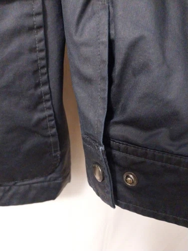 Banana Republic Jacket Men Large Coated Field Coat Wind/Water Repellant Navy EUC - Picture 4 of 5