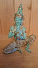 Buddha Teppanom Musician/Sacred Angel, Thailand, bronze  green gold patina.