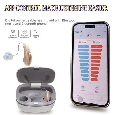 OTC Rechargeable Hearing Aids For Seniors Bluetooth With APP Control Streaming